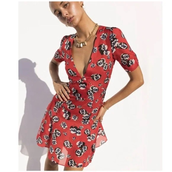 Realisation Par Ozzie Mini Dress in Poppy - Picture 3 of 7